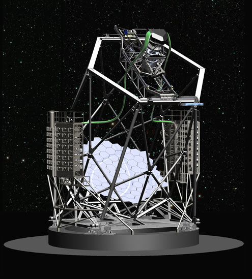 Illustration of upgraded Hobby-Eberly Telescope