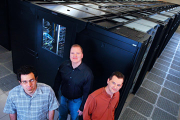 Jay Boisseau, Karl Schulz Tommy Minyard stand in front of Ranger
