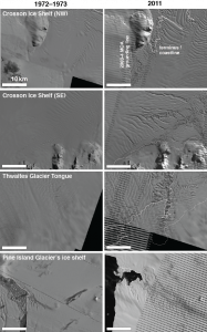 West Antarctic Ice Shelves, Then and Now