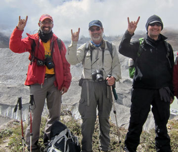 Daene McKinney with two of his Ph.D. students