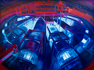 Z Machine painting by Leah Flippen