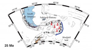 Reconstruction of the Scotia Sea 25 million years ago