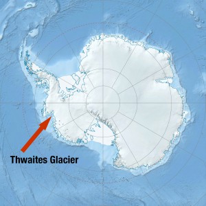 Map showing location of Thwaites Glacier