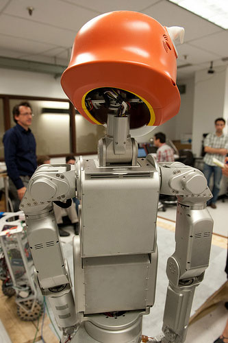 View of Dreamer the robot from behind.