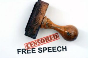 Free Speech Censorship Stamp