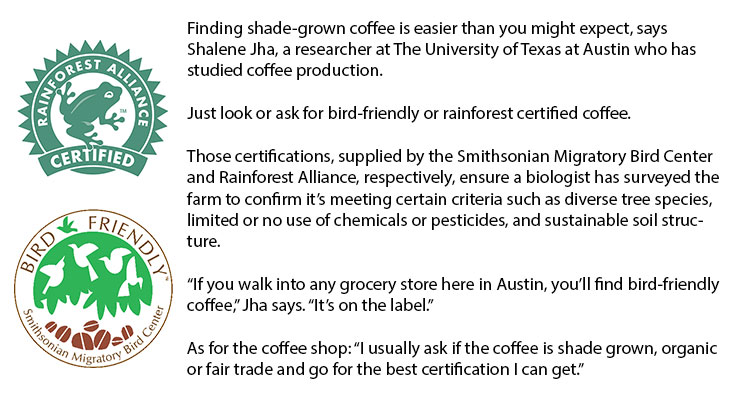 How to find shade-grown coffee