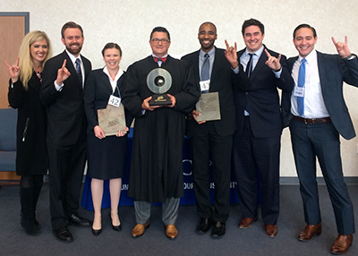 UT Law School team that won the UNKC national voir dire championship in 2015