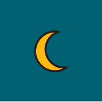 illustration of crescent moon