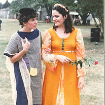 Student performers during the 1984 season of Shakespeare at Winedale