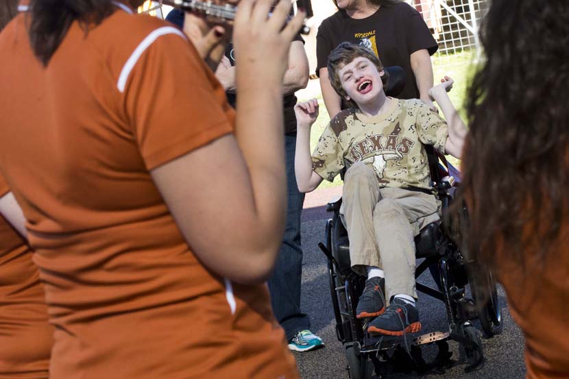 Rosedale Student Enjoying the Longhorn Band