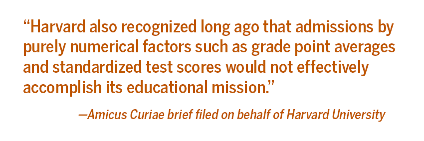 Amicus Curiae brief filed on behalf of Harvard University