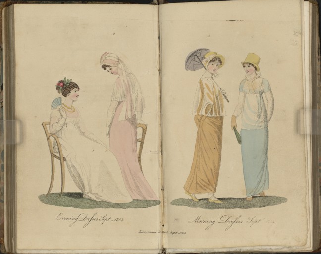 fashion plates that Jane Austen saw on view at the HRC