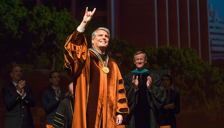President Gregory L. Fenves at inauguration