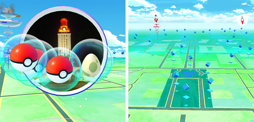 UT Austin is covered with Poke Stops and gyms