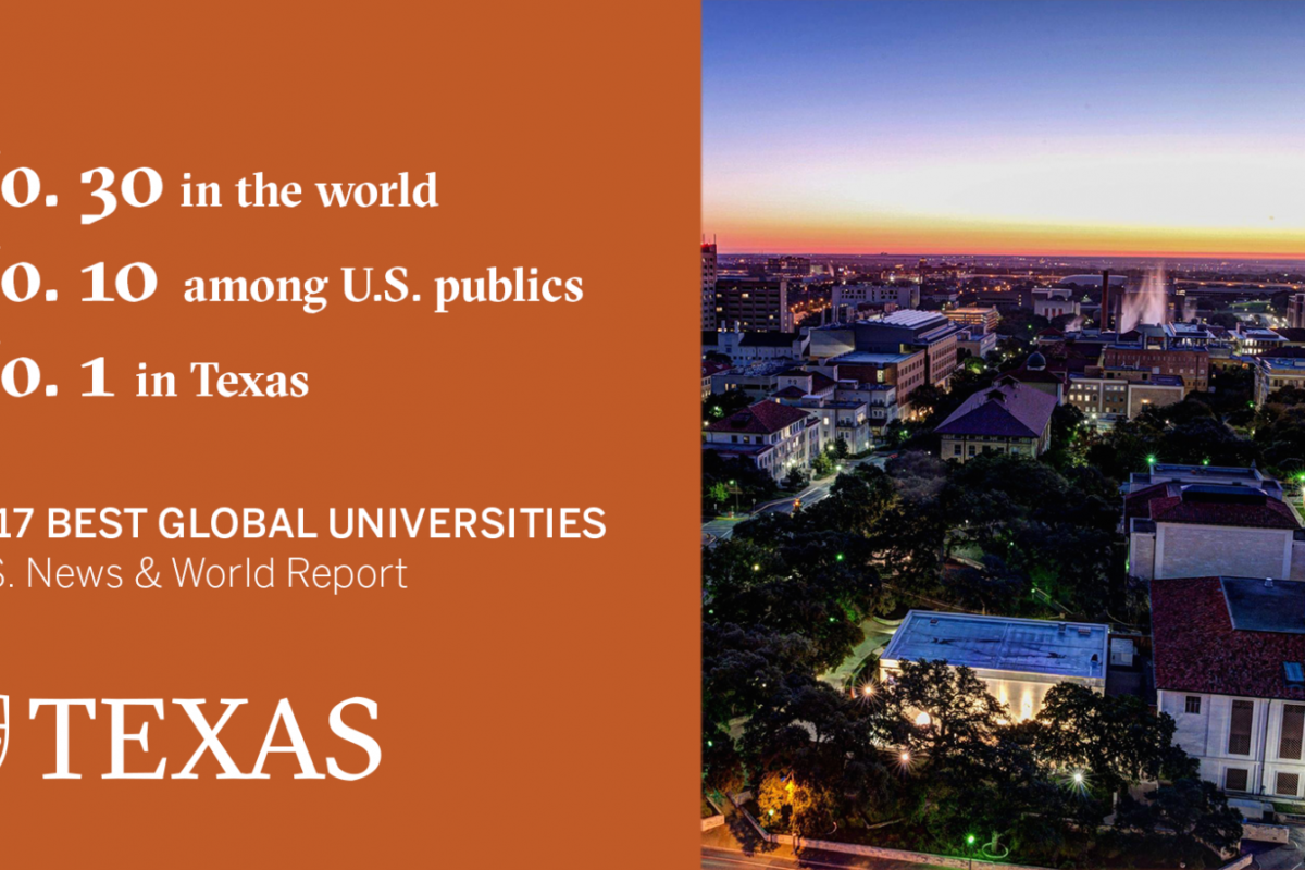 UT Austin Ranked No. 30 In World By U.S. News - UT News