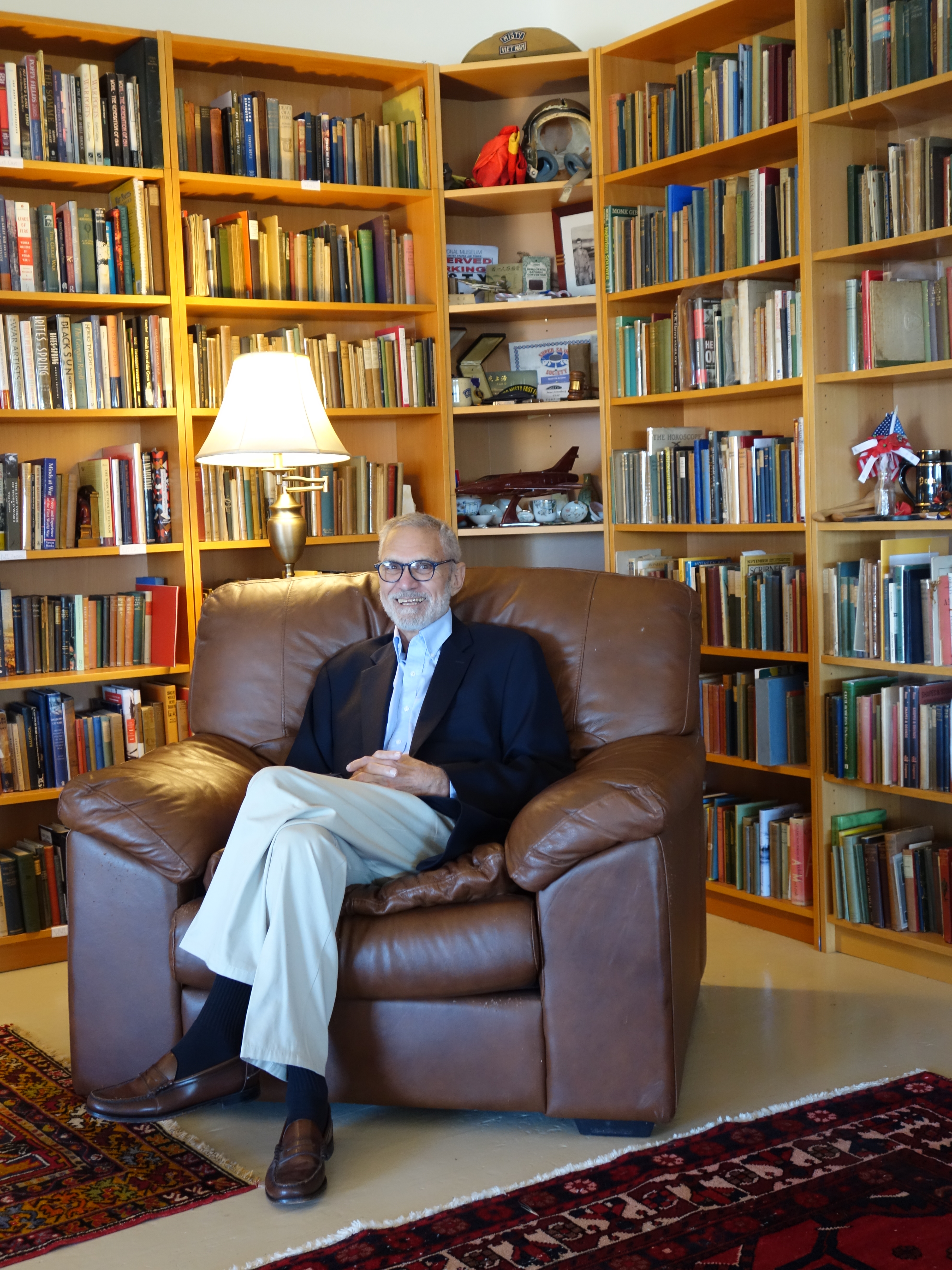 Dean Echenberg at home with his collection