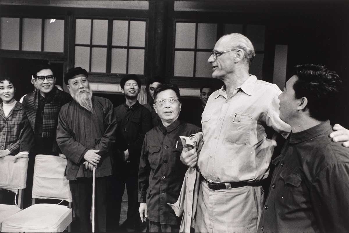 Inge Morath (American, b. Austria 1923–2002), [Arthur Miller during a visit to the Capitol Theater in Beijing, China. 