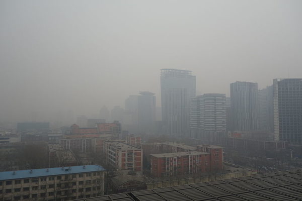 Air pollution in Beijing.