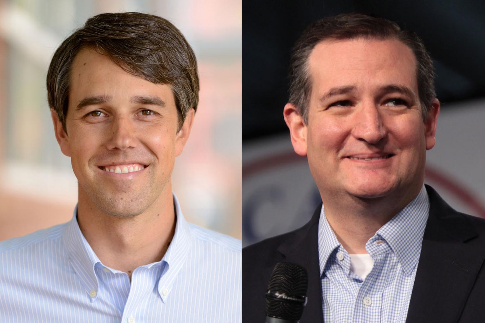 Official campaign photo of Beto O’Rourke (left) and U.S. Sen. 
