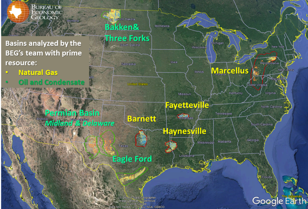 Barnett Shale Area Map