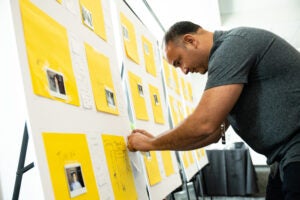 Edgardo Irizarry from the School of Design and Creative Technologies helps run the inaugural APX retreat in 2018.