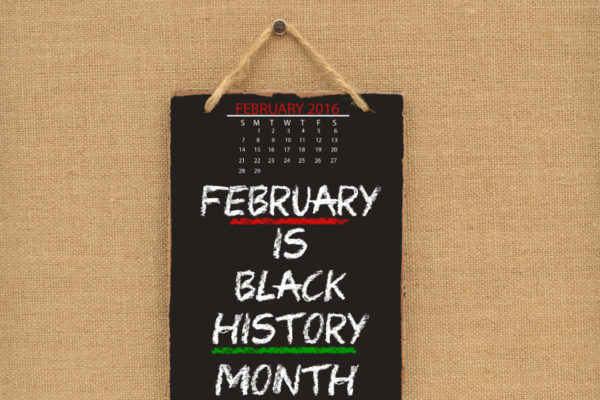 Sign saying February is Black History Month
