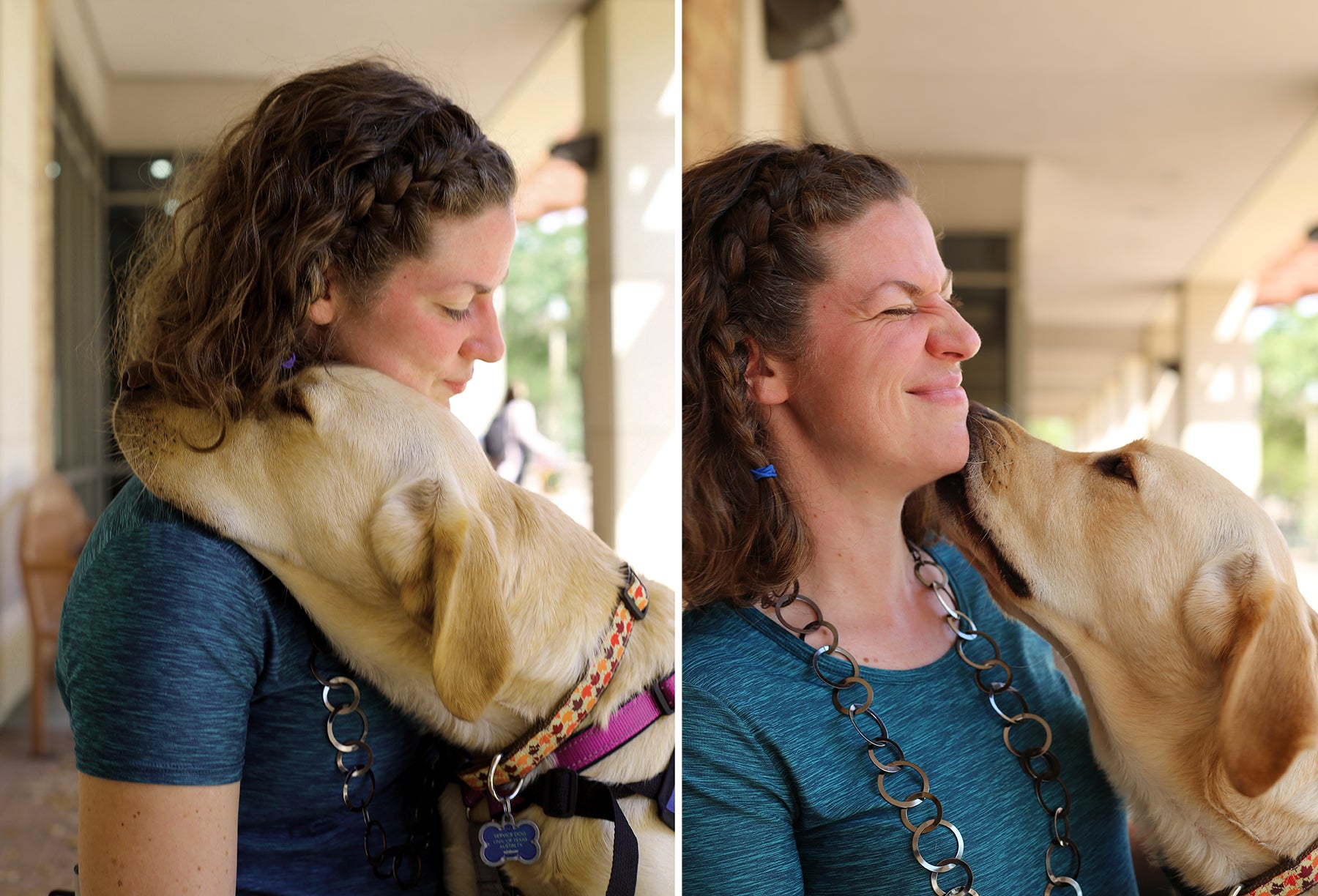Emily Shryock with her service dog, Maple. Emily Shryock with her service dog, Maple.