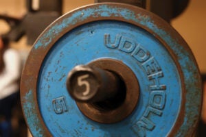 Dumbbells at UT Austin's Get FIT program.