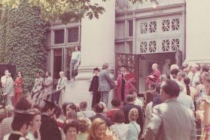 Graduating from Harvard Law School in 1973.