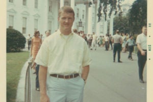 In front of the White House, 1968.