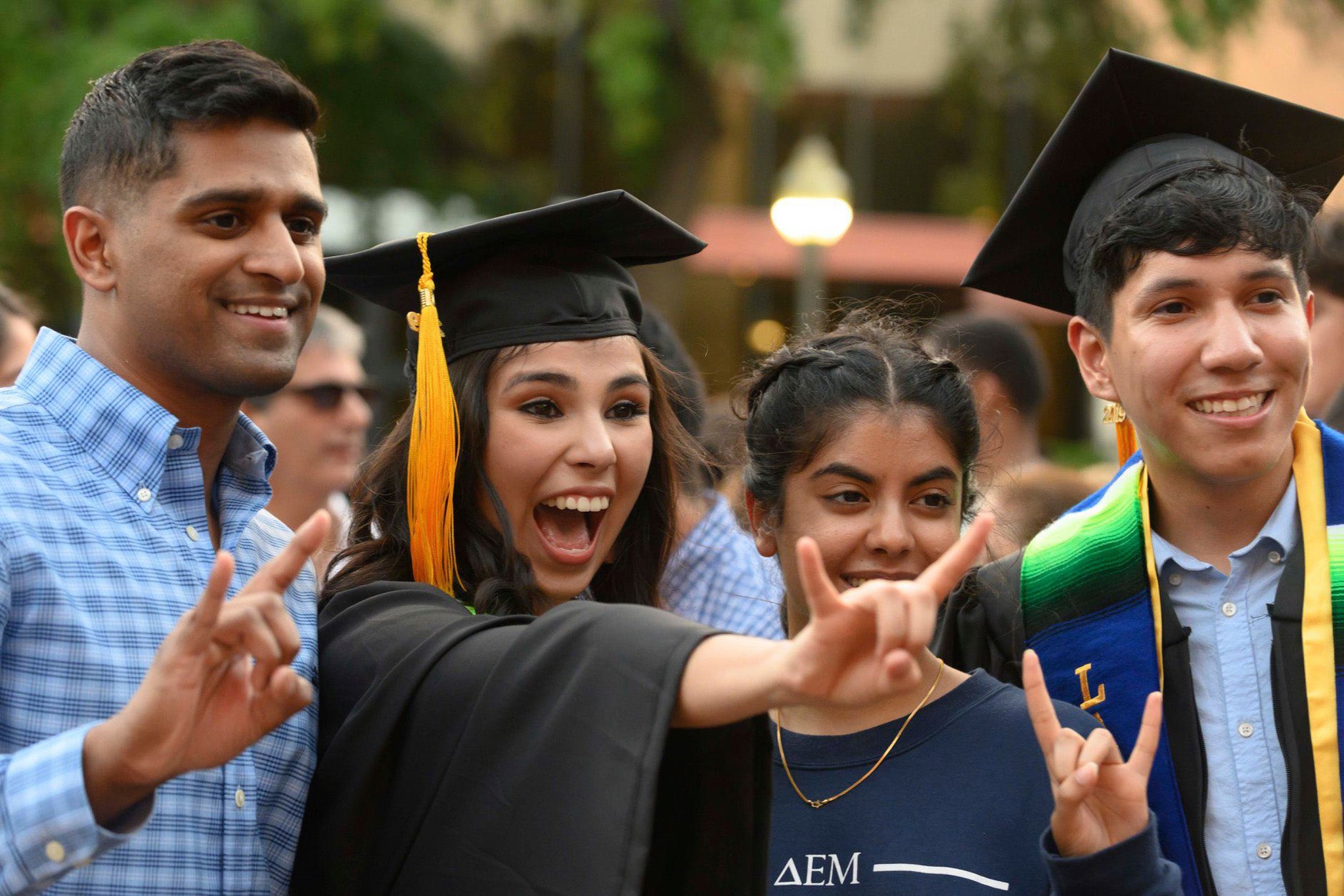 Hispanic family at commencement. Hispanic family at commencement.