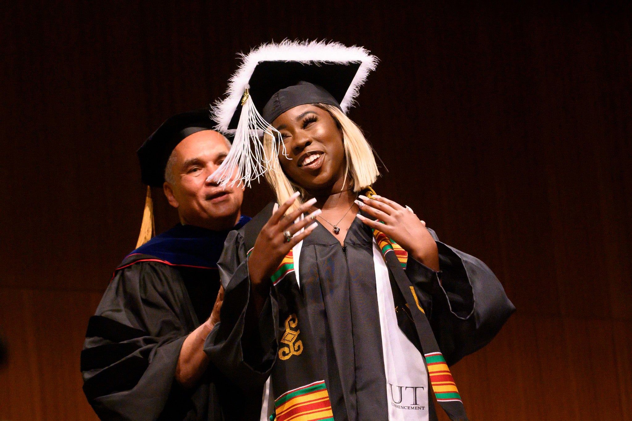 Black female graduate. Black female graduate.