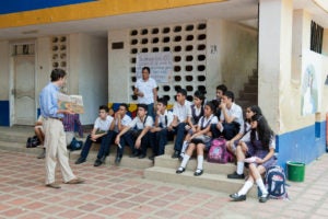 Volunteers visited worked in the Education sector teaching English and performing secondary projects.