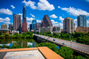 The city skyline of Austin
