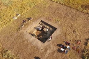 Square excavation trench