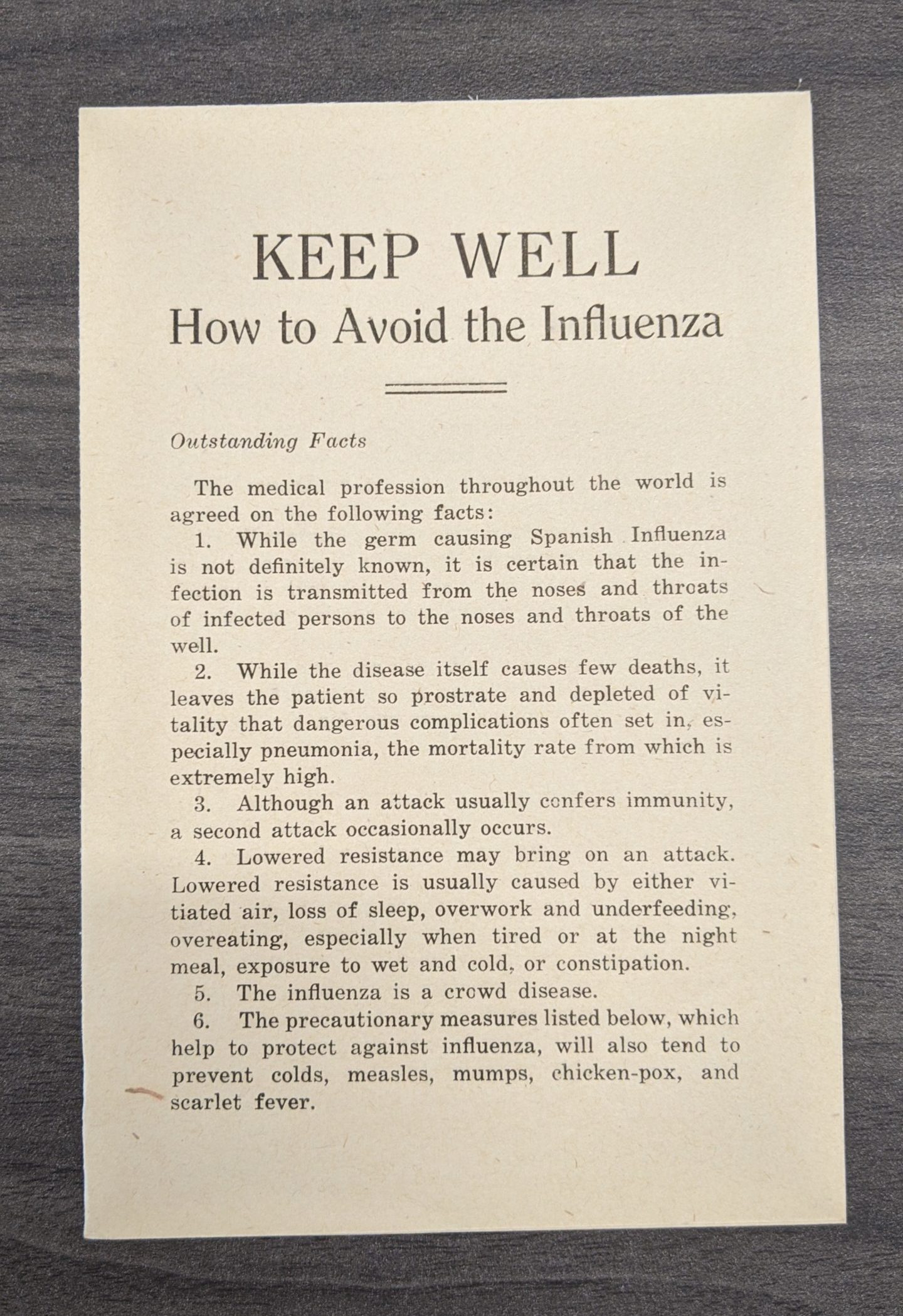Pamphlet prepared by the Executive Committee of the Faculty