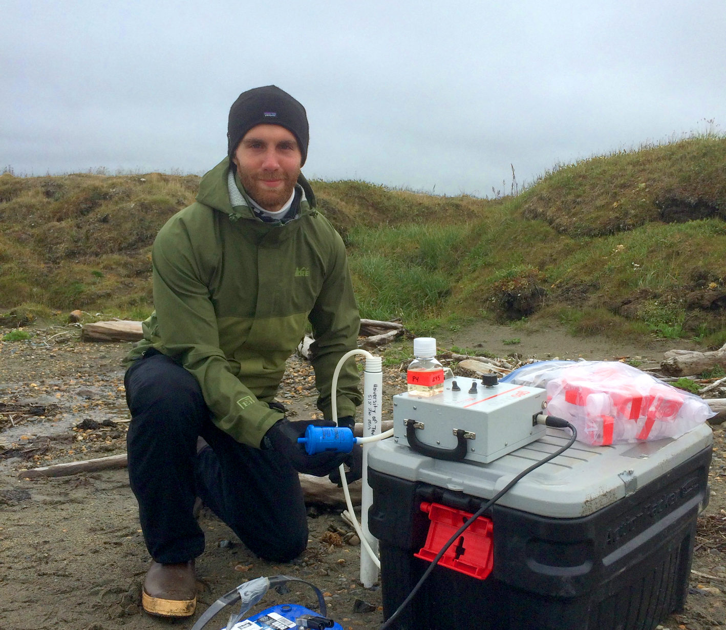 A scientist measures carbon and nitrogen in groundwater in Alaska