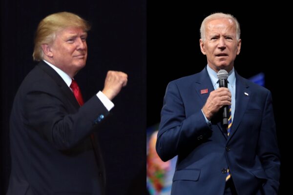 President Donald Trump (left) and Democratic presidential nominee Joe Biden (right)