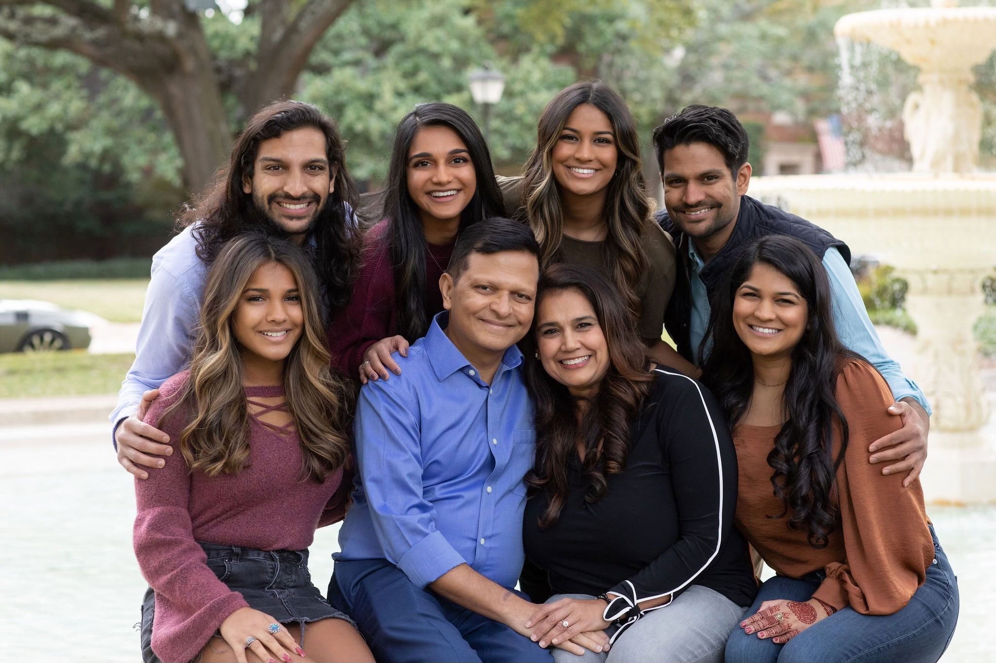 Anagha Kikkeri with her family.