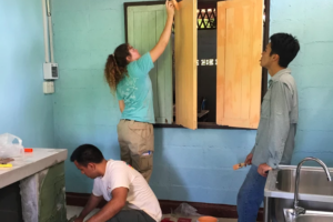 UT students building a kitchen