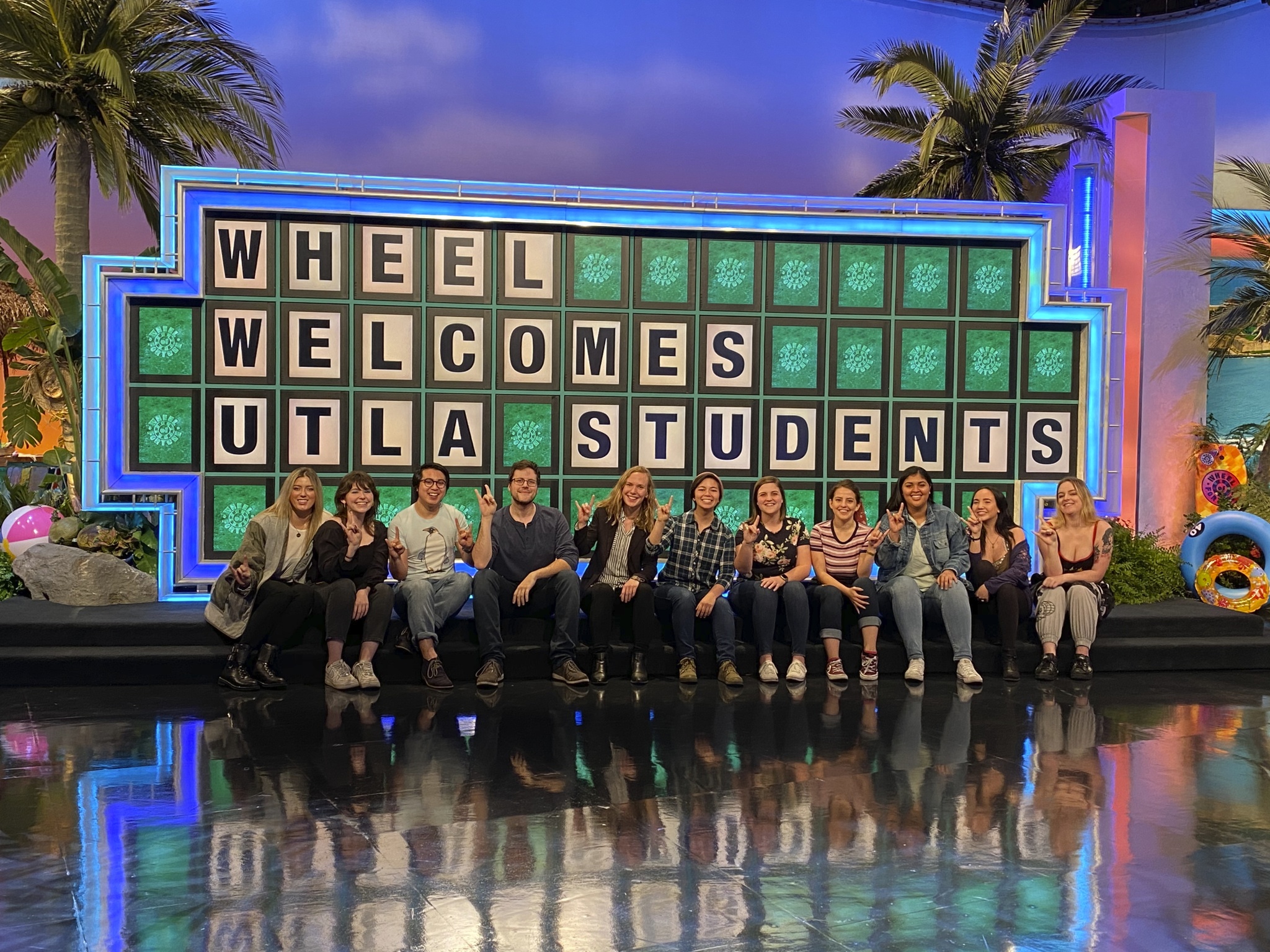 UT students on the set of "Wheel of Fortune"