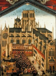 Painting of old cathedral