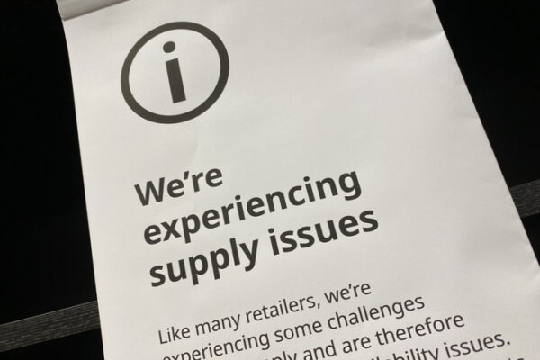 Supply Issues Information Sign