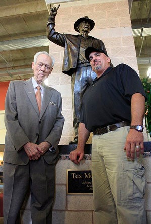 Moncrief and statue