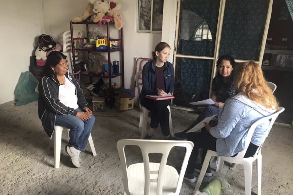 5 women circle inside home interview copy