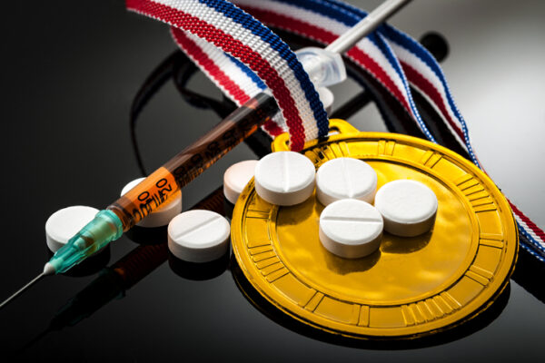 Doping in sports and steroid abuse concept