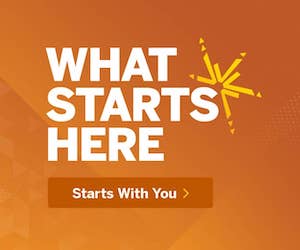 What Starts Here Starts With You campaign slogan graphic
