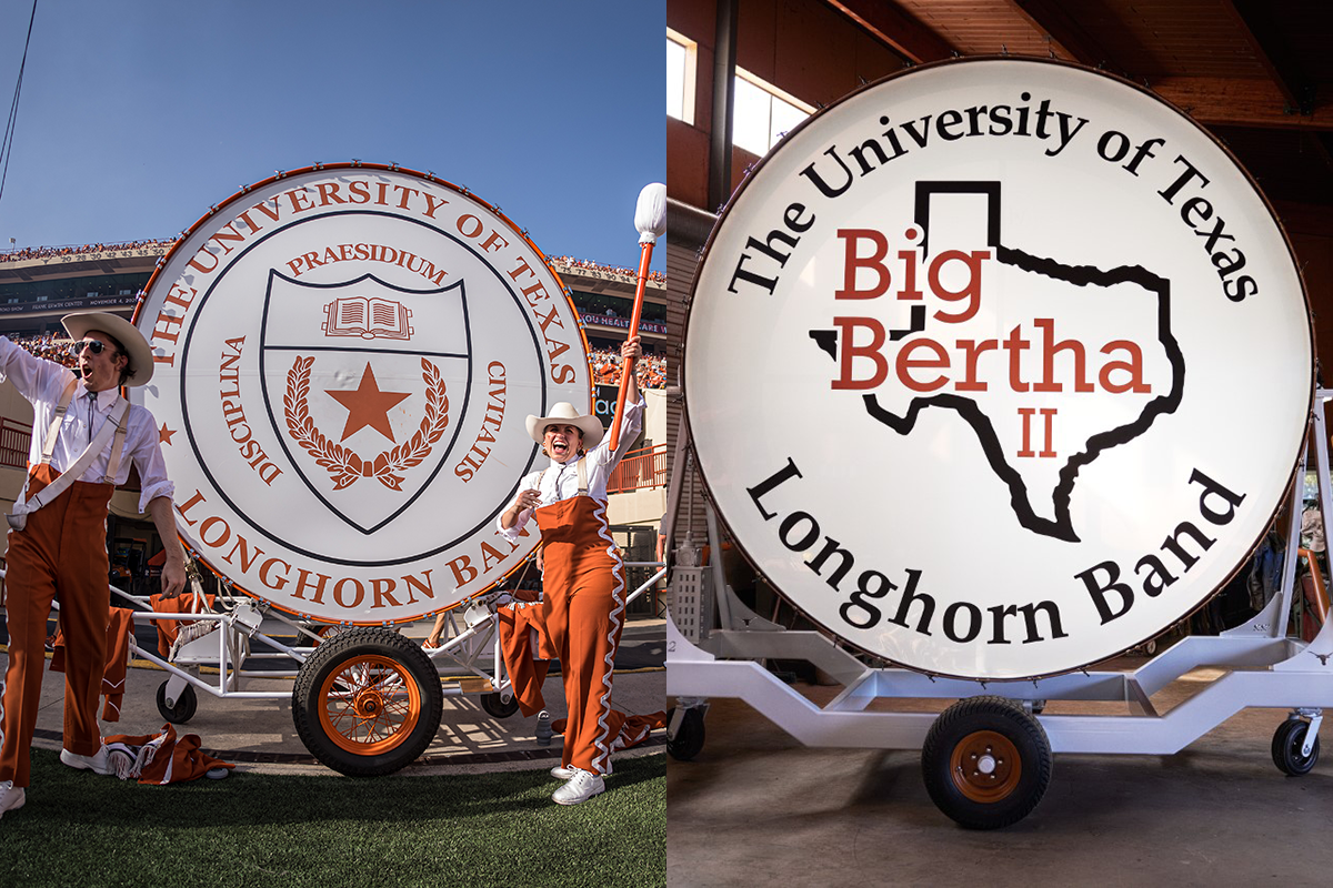 Big Bertha II, Largest Bass Drum in the World, Debuted at TexasIowa State Game UT News