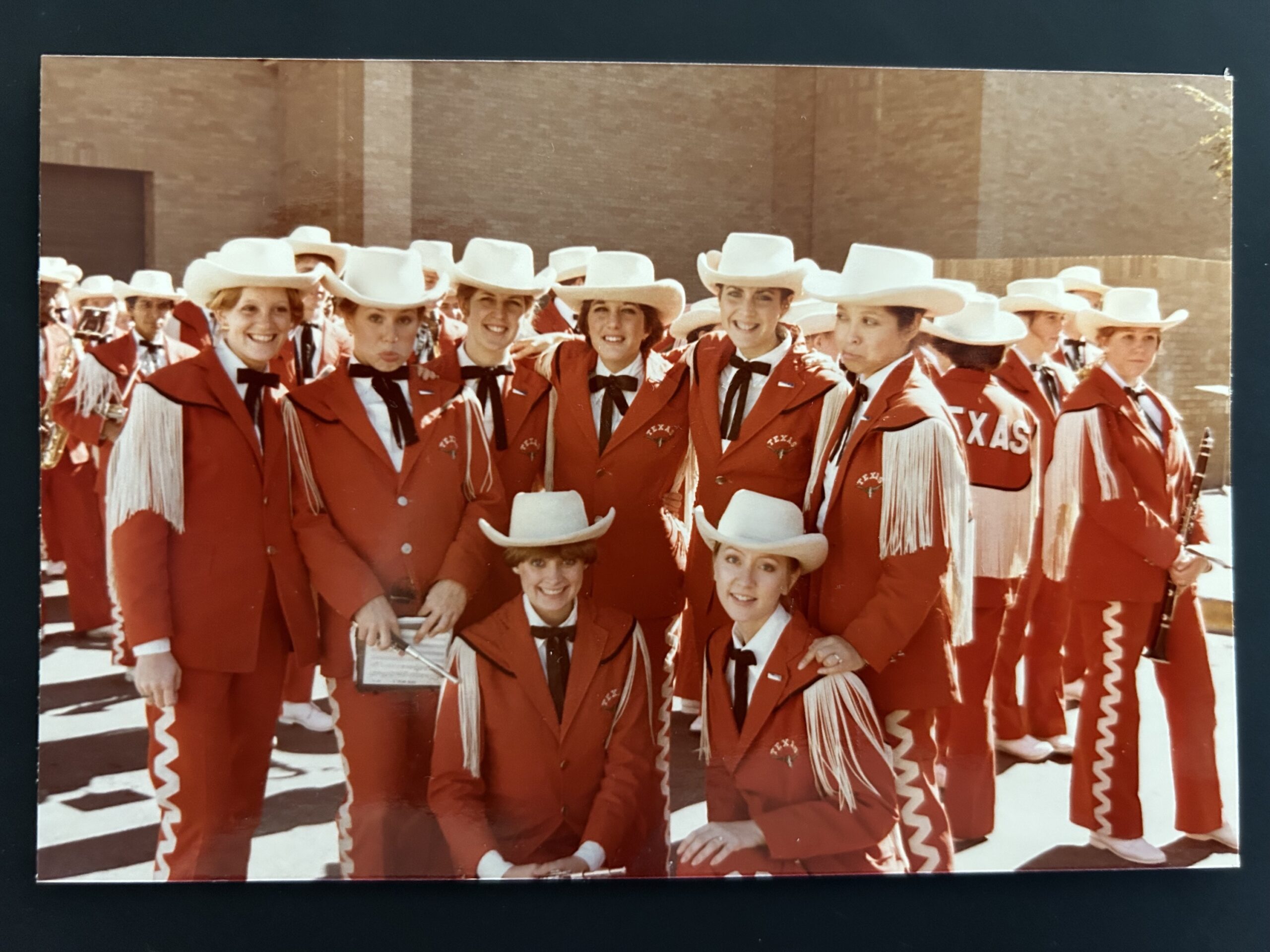 Longhorn Band members in the 1980s.