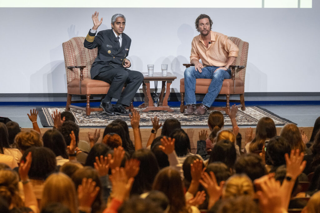 Surgeon General Vivek Murthy and Matthew McConaughey Talk to UT